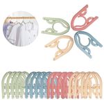 20PCS Folding Clothes Hangers, Plastic Portable Travel Hangers Coat Hangers Folding Coat Racks Travel Accessories Essentials for Home Travel Outdoor Camping Hiking