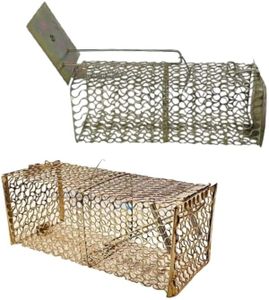 YOOKO� (Pack of 2) Rat/Mouse/Rodent Trap Cage Rustic Copper (1, Medium/26 X 11.5 X 10 cm) + Rat/Mouse/Rodent Trap Cage Rustic Copper (1, Medium/20.5 X 8 X 8 cm)
