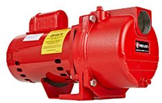 Red Lion RL-SPRK150 115/230 Volt, 1.5 HP, 71 GPM Cast Iron Sprinkler/Irrigation Pump with Thermoplastic Impeller, Red, 97101501