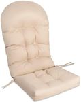 SFAREST Adirondack Chair Cushion, Patio Tufted Seat Pad with High-Density Fillings, Polyester Cover and Fixing Straps, High Back Rocking Chair Cushion for Indoor Outdoor (Beige)