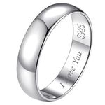 FindChic Personalized Wedding Ring Sets for Her Everyday Band Pinky Rings for Women 5mm 925 Sterling Silver Promise Ring Size 6