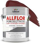 CALIFORNIA PAINTS ALLFLOR Porch, Patio and Floor Enamel Paint, Tile Red, 1 Gallon, Extremely Durable Water-Based Formula, Ideal for Patios, Pool Decks, Basements & More