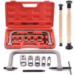 Keaa 11Pcs Valve Spring Compressor with Valve Lapper Set Auto Compression C-Clamp Tool Service Kit with Valve Lapping Grinding Stick Tool for Motorcycle, ATV, Car, Small Engine Vehicle Equipment