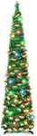 5 FT Pencil Christmas Tree with 90