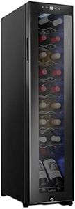 Ivation 18 Bottle Compressor Wine Cooler Refrigerator w/Lock | Large Freestanding Wine Cellar For Red, White, Champagne or Sparkling Wine | 41f-64f Digital Temperature Control Fridge Glass Door Black