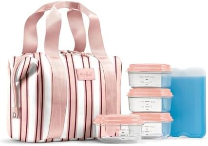 Fit & Fresh Remi Lunch Bag for Women Work – Neoprene Lunch Tote with Containers & Ice Pack, Reusable Meal Prep Lunch Box, Large Capacity, Machine Washable