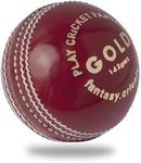 Cricnix Cricket Ball Gold Red Leath