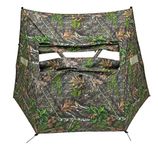 ALPS OutdoorZ Dash Camo Panel Hunting Blind with Hybrid 2 Person Ground Pop Up Design for Quick Deployment, Wide Window, and Interior Mesh Pocket, Mossy Oak Obsession