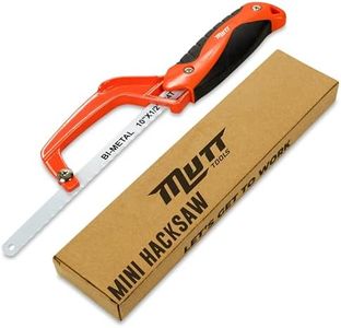 AMERICAN MUTT TOOLS 10" Mini Hacksaw for Metal – Compact Hack Saw with Bimetal Blade – Metal Cutting Saw, Small Hacksaw for Metal, Hack Saws for Metal, Mini Metal Saw, Mini Hack Saw, Metal Hand Saw