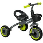 AIYAPLAY Trike for 2-5 Years Old, Kids Tricycle with Adjustable Seat, Basket, Bell, Black