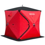 DARCHEN Ice Fishing Tent Insulated 3-Layers Thickened Ice Fishing Shelter for 3-4 Person Thermal Ice Fishing Shanty with Insulated Layer for Ice Fishing Winter Fishing Gear & Accessories