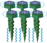 Ultrasonic Mole Repellent 6 Pack, Solar Mole Deterrent 3 Modes, Suitable for Repelling Moles and Rodents in Gardens and Lawns
