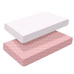 2 x Cot Fitted Crib Sheets | Bedding For Cot bed | Soft Breathable Comfortable Baby Sheet Set for Boys Girls Neutral,120 x 60 Fits Standard Toddler Crib Mattress