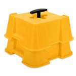 Camco Fasten RV Leveling High-Gain Base - Nesting Design for RV Storage - Convenient Carry Handle - Compatible w/Square RV Leveling Blocks and RV Jacks - Supports Up to 8,000lbs, 2-Pk (44539)
