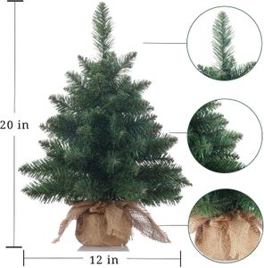 Pre-Lit Mini Christmas Tree – 20 Inch Tabletop Holiday Decor