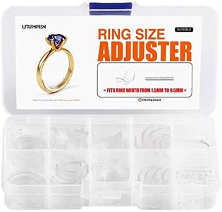 ELETIUO Ring Size Adjuster for Loose Rings - 60Pack, 2 Styles, Ring Guard, Ring Sizer, 10 Sizes Fit for Man and Woman Ring