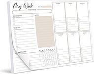 BIROYAL Weekly Planner Pad A4 without Fixed Date (50 pages), Desk Pad with To Do List, Weekly Calendar Weekly Planner with Weekly Overview&Habit Tracker for Appointments, Tasks&Notes