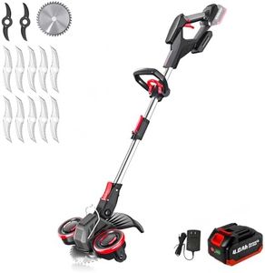 Korunria Brushless Weed Wacker Cordless, Battery Powered Weed Wacker wtih Blade, 3-in-1 Brush Cutter & Edger & Mini-Mower with 4.0Ah Battery and Charger, 45+Mins, K&GO Force