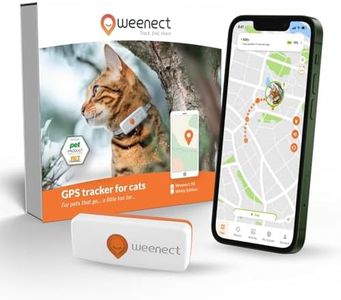 Weenect Cat XS - New GPS Tracker for Cats | Real-time Mini GPS Tracker for Cats | Smallest Model on The Market | Collar Included