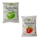 Haoliyuan Thai Chew Combo Flavored (Strawberry Candy, Apple Candy) 350gm (Pack of 2)