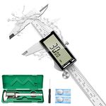 Raynesys Digital Caliper with Micrometer Caliper with Large LCD Screen, 12 Inch Digital Caliper Measuring Tool for Professionals and Hobbyists, Jewelers, Hobbyists, Woodworkers or DIY, Silver