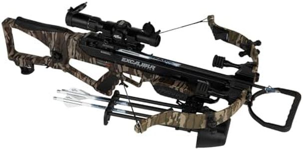 Excalibur RevX TD Crossbow Hunting Package | 400 FPS, Quick-Loc System, ChargerX Integrated Crank, CeaseFire Safety, High-Output Recurve Limbs | Soft Case, Scope, Arrows, Quiver, Bottomland (E16341)