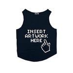 Customizable Dogs' Summer Vest, Tank/T-Shirt! Send Your Custom Artwork to us via Whatsapp or E-Mail to Customize.Color-Navy/Size-/Medium (Chubby Pugs, Beagle etc.)