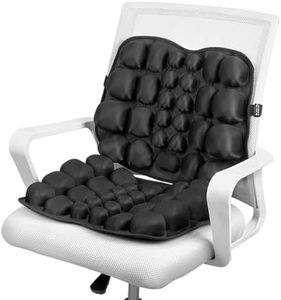 VentaEase Inflatable Lumbar Support Pillow for Car & Office Chair - Tailbone Pain Relief Air Seat Cushion for Driver, Wheelchair, Airplane Seat, Travel - 17.7x14.3x2.0 Inches