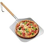 Onlyfire Large Aluminum Pizza Peel, with Wooden Handle, 12" x 14" for Baking Handmade Pizza, 28" Overall, for Any Outdoor Or Indoor Pizza Grill Oven