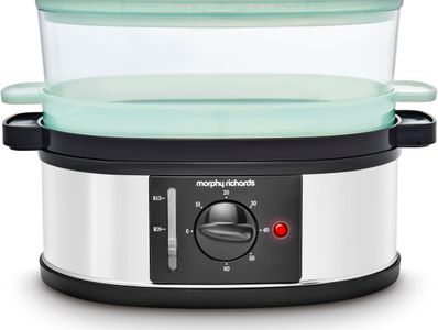 Morphy Richards 3-Tier Food Steamer 9L – Stainless Steel Vegetable Cooker