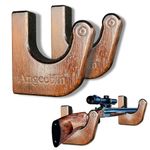 Angeebin Gun Rack Wall Mount Hold Up and Display Horizontal Rifle or Shotgun, Wooden Gun Hooks Suitable for Home and Store