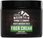 Men’s Fiber Hair Cream - Made in Canada - Classic Hair Styling Product with Medium Hold & Shine for Modern and Classic Hairstyles - No Artificial Fragrance - For All Hair Types - Easy to Wash Out - 4 oz