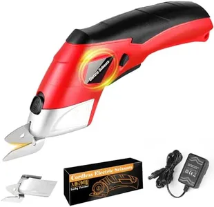Cardboard Cutter Electric Scissors Cordless Electric Scissors with 2 Blades Rechargeable Power Shears for Cutting Fabric Box Carpet Leather with Safety Lock Charger Tools Gifts for Men Women