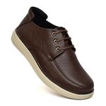 HEALTH FIT Super Comfortable & Breathable Soft Sole Ultra-Lightweight Shoes Everyday Stylish & Durable Classic Design Shoe for Men's 1733 BR-UK 9 Brown
