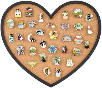 BENECREAT Pin Board Heart Cork Board Bulletin Display Board, Tableau en Liège Mural de 2 cm D'Épaisseur pour le Rangement des Broches Décor pour le Bureau et la Maison, 32.8x29.9 cm