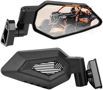 KEMIMOTO X3 Side Mirrors, Spring Back Feature Allows Automatic Reset After Fold Side View Mirrors Compatible with 2017-2025 Can Am Maverick X3 & Max RS DS Turbo RR US Flag Pattern