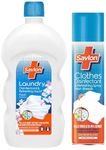 Savlon Laundry Disinfectant & Refreshing Liquid 1000ml & Clothes Disinfectant and Refreshing Spray 230 ml|Disinfect without Laundry Detergents|Fresh Fragrance| No water needed| Kills Virus