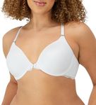 Maidenform Women's Pure Genius Soutien-Gorge Dos Nageur Dentelle Ouverture Devant Full Cup Plain Bra, Blanc (White), 38B (Manufacturer Size: 100B)