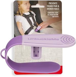 UnbuckleMe Car Seat Buckle Release Tool - Easy Opener Aid for Arthritis, Long Nails, Older Kids - Button pusher for infant, toddler, convertible 5 pt harness car seats - As Seen on Shark Tank (Purple)