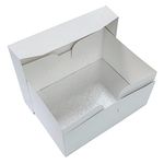 Culpitt 18" x 14" (457 x 355mm) Cake Board & White Cake Box Combo, Oblong Silver Fern Cake Drum With Matching Box, 0.5'' (13mm) Thick, Rectangular Cake Transport, Single Pack