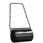 DURHAND 38L Heavy Duty Water or Sand Filled Garden Steel Lawn Roller Drum Φ50cm Black