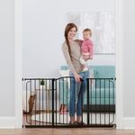 Regalo Easy Step Extra Wide Arched Décor Walk Thru Baby Gate, Includes 3-Pack Extension Kit to Fit Multiple Openings, 4 Pack Pressure Mount Kit and 4 Pack Wall Mount Kit, Bronze