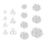 Jump Rings - Silver Color - 1280 Pieces, 6 Sizes - for DIY Jewelry Making/Repair - Create Your Own Home Made Bracelets, Necklaces, Pendants, etc. - Also Great for Beading - Durable - Easy to Install