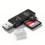 USB SD Card Reader - SD/Micro SD/SDHC/SDXC/MMC - Compatible with Sony, Panasonic, Canon, Fujifilm, Olympus, Pentax, Kodak, JVC, Samsung, Nikon, Casio, BenQ Camera and more - Supports Windows and Mac