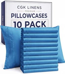 King Pillow Cases Set of 10 - Ultra Soft Hotel Quality Pillowcase Covers - Comfy & Wrinkle Free - Shrink, Stain & Fade Resistant - Soft, Machine Washable Pillow Protectors - 10 Piece Set - Royal Blue
