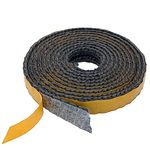 Reeds 10mm Flat Stove Rope Self Adhesive Black Glass Seal Stove Fire Rope 10mm Wide 1 Metre Length