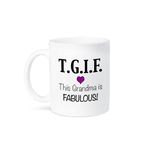 3dRose TGIF This Grandma is Fabulous, Purple Ceramic 11 oz Mug, 10.16 x 7.62 x 9.52 cm