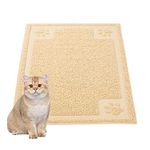 Vealind Cat Litter Mat Extra Large 90 × 60cm Durable Non-slip Cat Litter Box Pad, Waterproof Litter Trapping Mat Pet Feeding Mat for Cats and Dogs