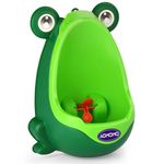 AOMOMO Frog Potty Training Urinal for Toddler Boys Toilet with Funny Aiming Target (Green)