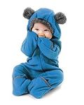 Fleece Baby Bunting Bodysuit – Infant One Piece Kids Hooded Romper Outerwear Toddler Jacket 6-12 Months